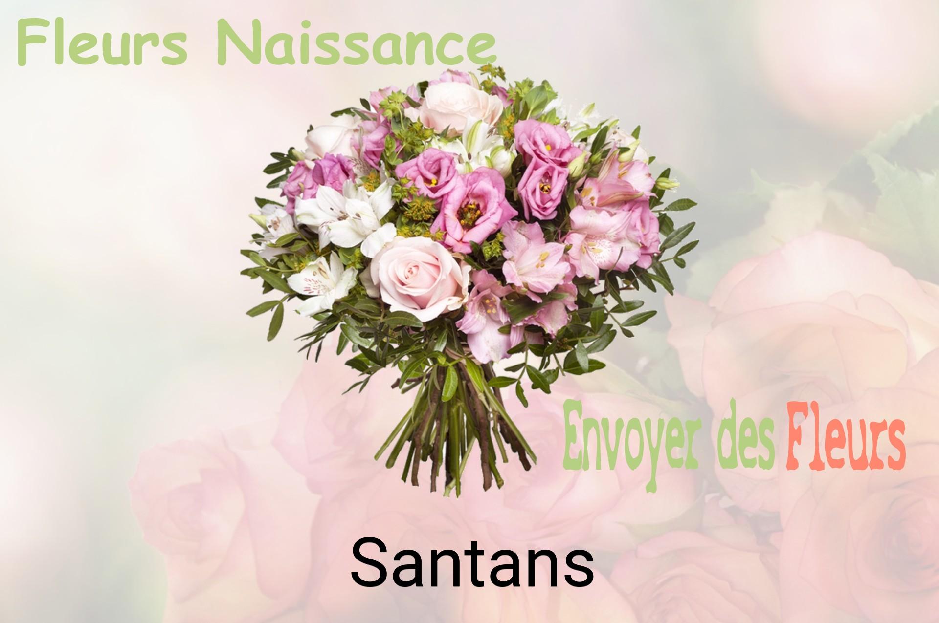 Bouquet de fleurs de naissance livré à Santans